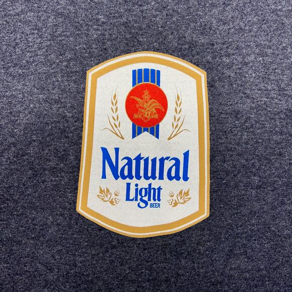 Vintage Y2K Natty Light Crop Hoodie M/L Retro Beer Logo Pullover Natural Light - Picture 5 of 7